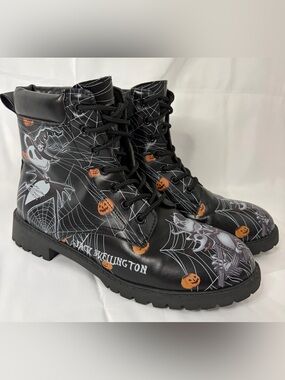 The Nightmare Before Christmas Jack Skellington Black Halloween Combat Boots